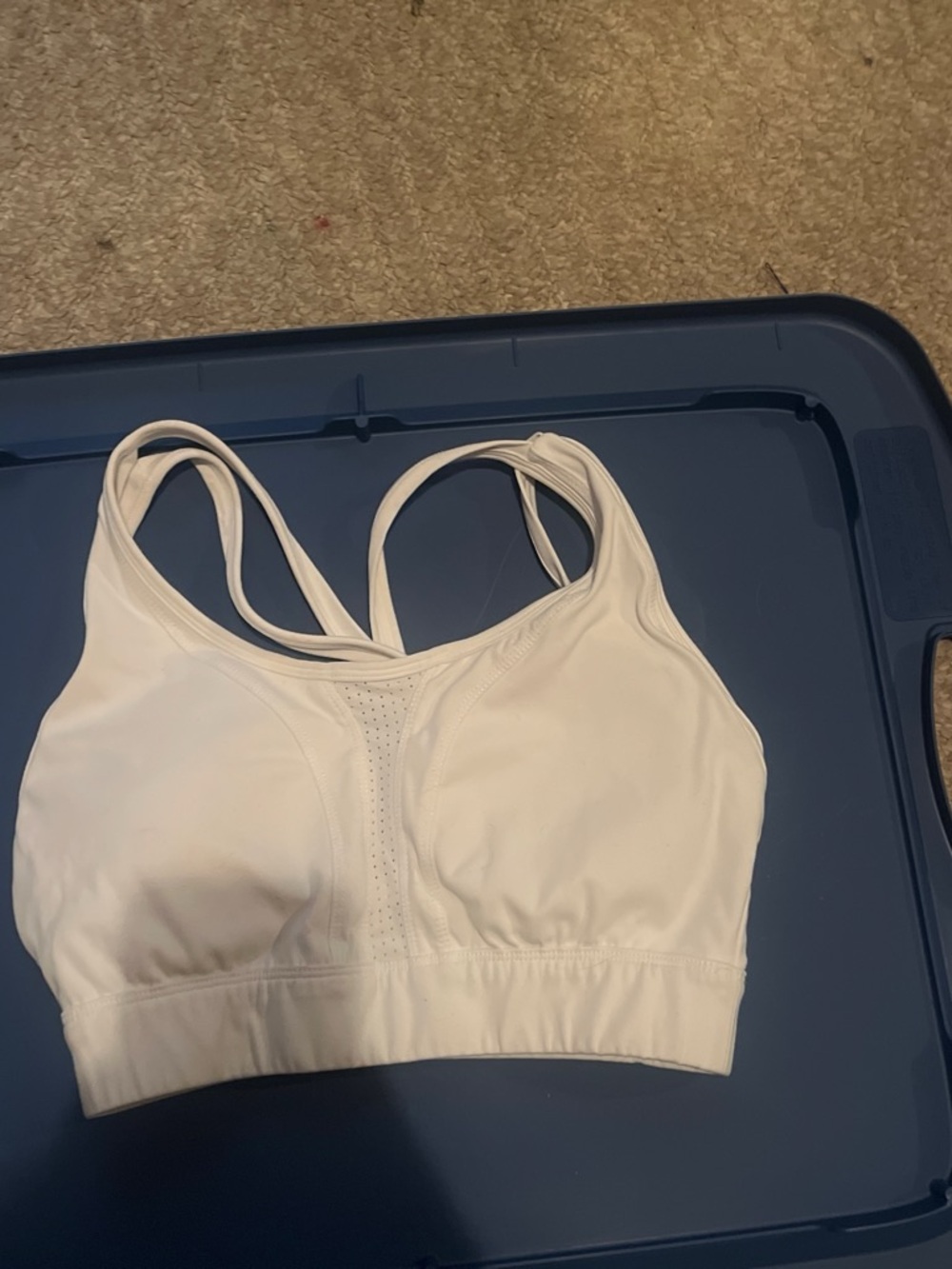 & Other Stories White Double-Strap Seamless Sports Bra